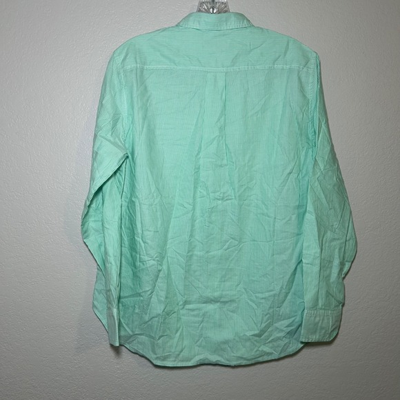 Everlane Women's Mint Green White Stripe Button Down Shirt Size 6 career preppy - Picture 6 of 6
